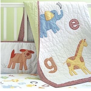Pottery Barn kids Animal Alphabet Baby Quilt